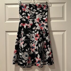 Express Women’s Strapless Floral Flare Mini Dress Size 4